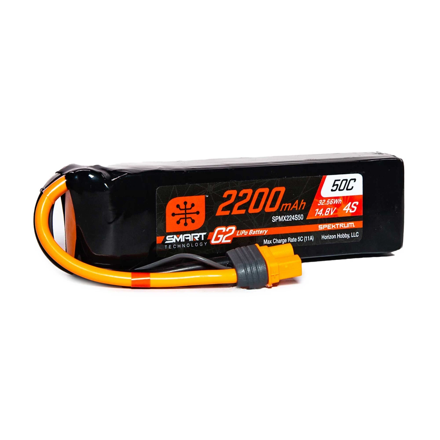 Spektrum 14.8V 2200mAh 4S 50C Smart G2 LiPo Battery: IC3 1 Spektrum 14.8V 2200mAh 4S 50C Smart G2 LiPo Battery: IC3